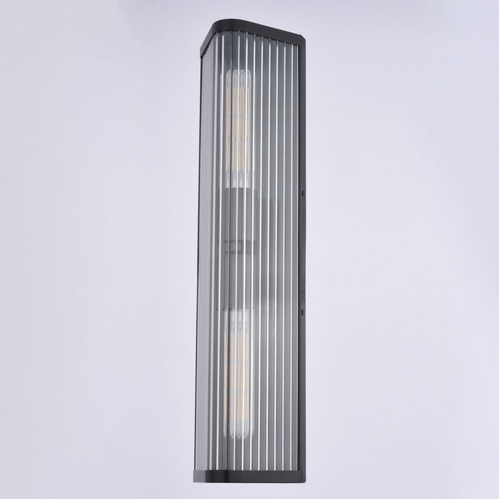 22-In. H 2 Light Wall Light Matte Black