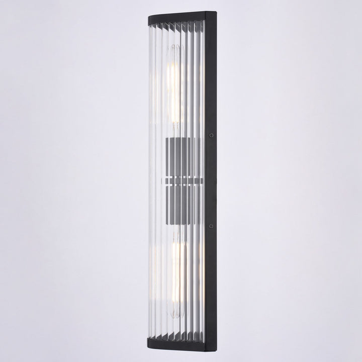 22-In. H 2 Light Wall Light Matte Black