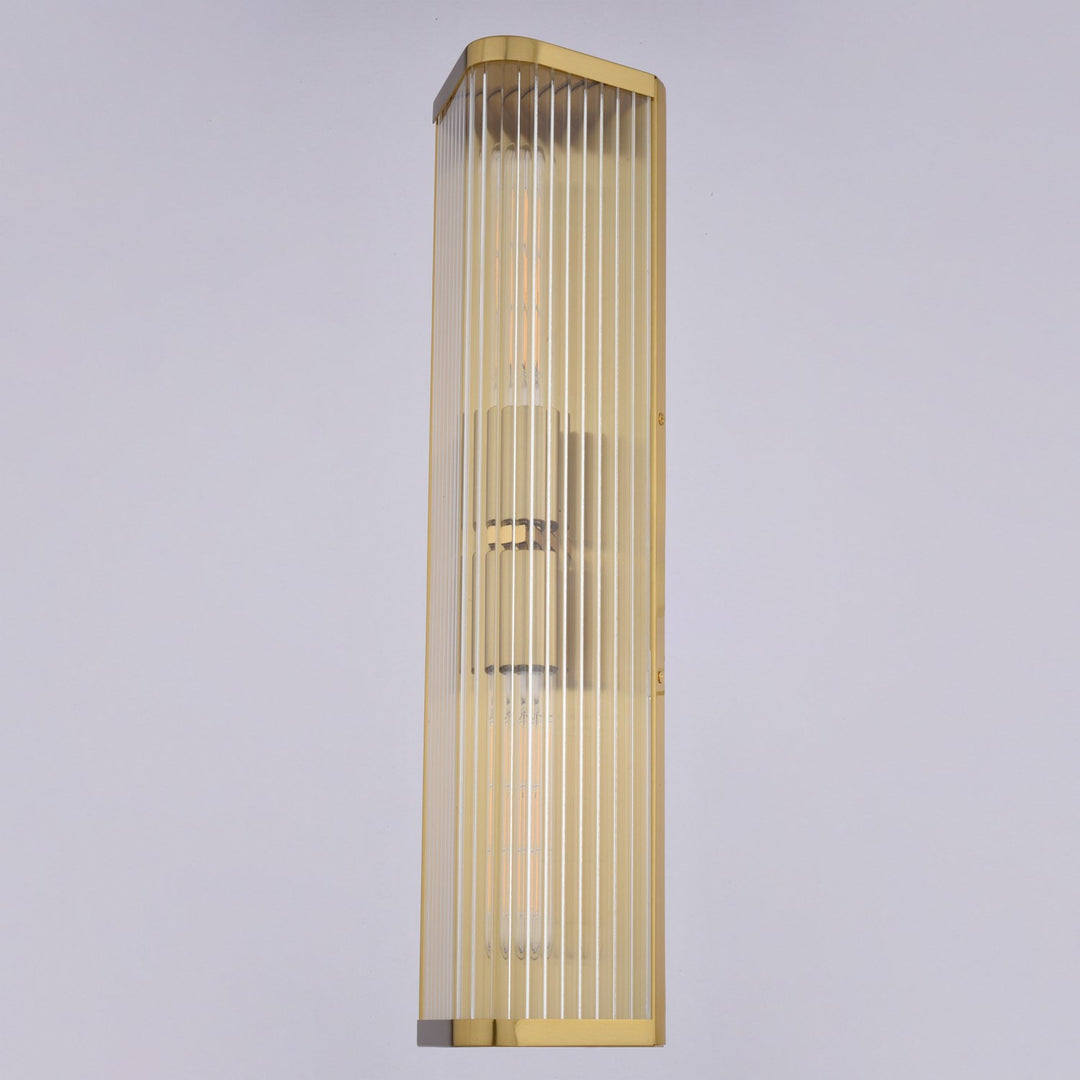 22-In. H 2 Light Wall Light Antique Gold