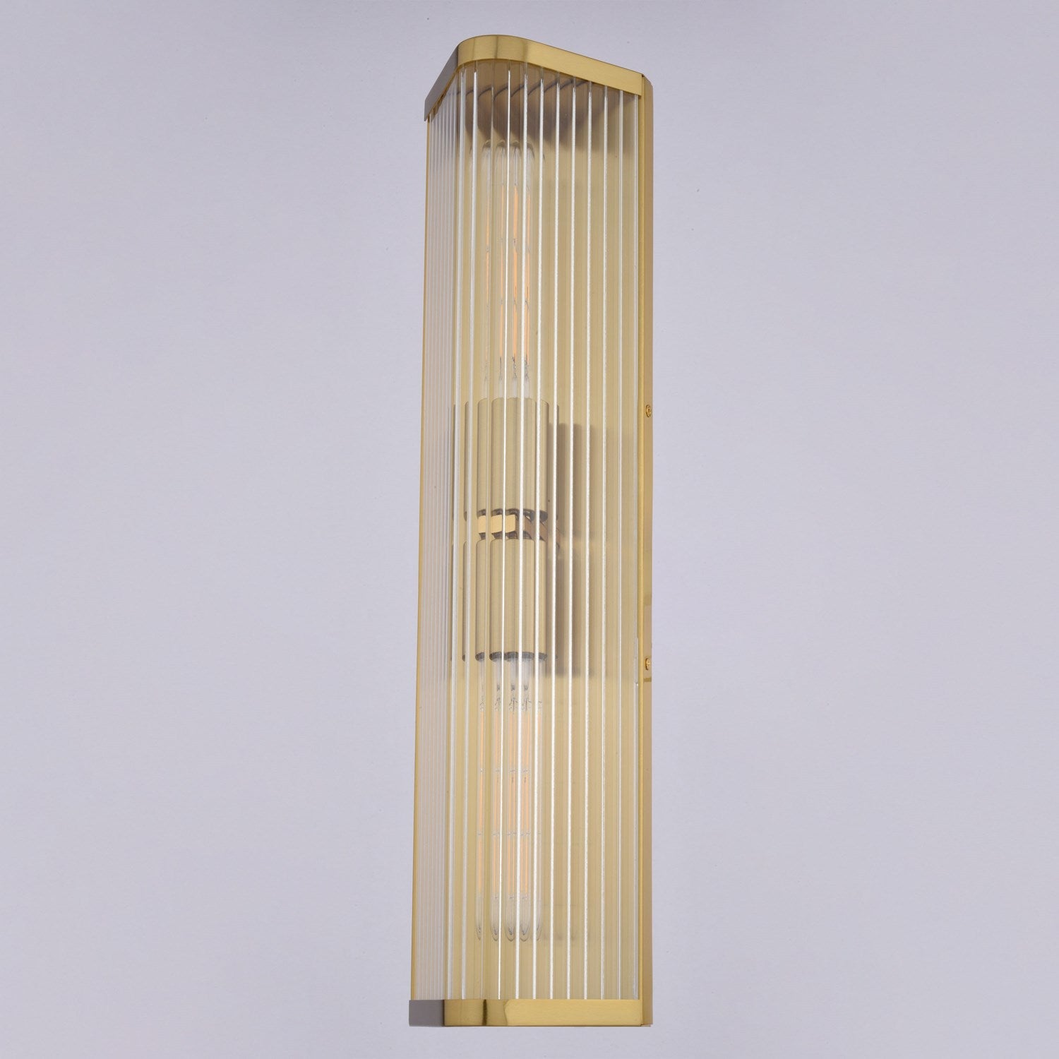22-In. H 2 Light Wall Light Antique Gold
