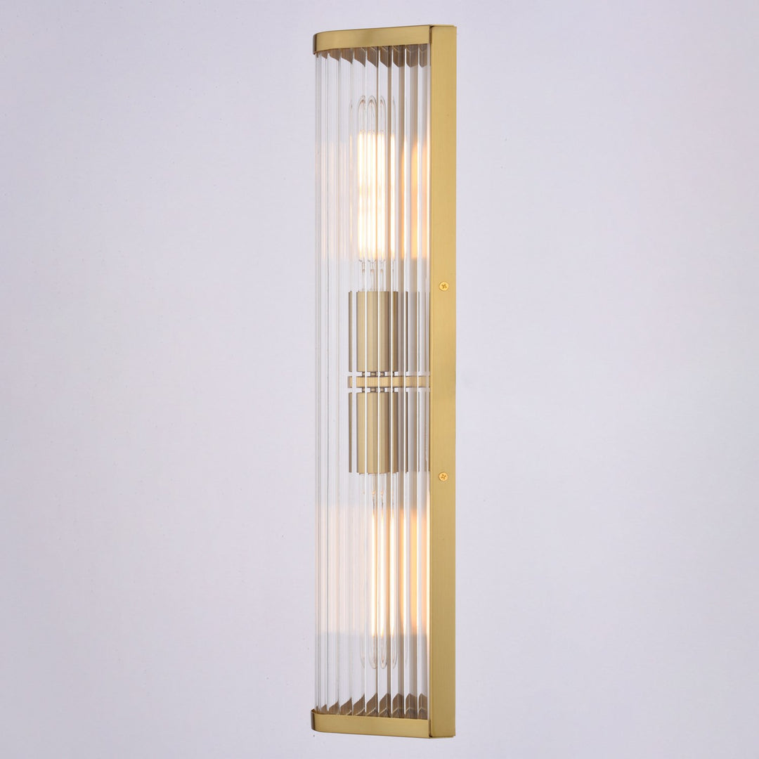 22-In. H 2 Light Wall Light Antique Gold