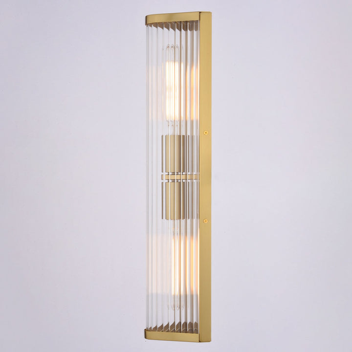 22-In. H 2 Light Wall Light Antique Gold
