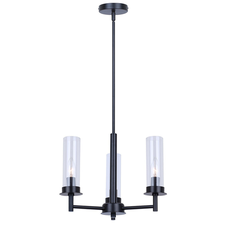 3 Light Black Chandelier by Canarm