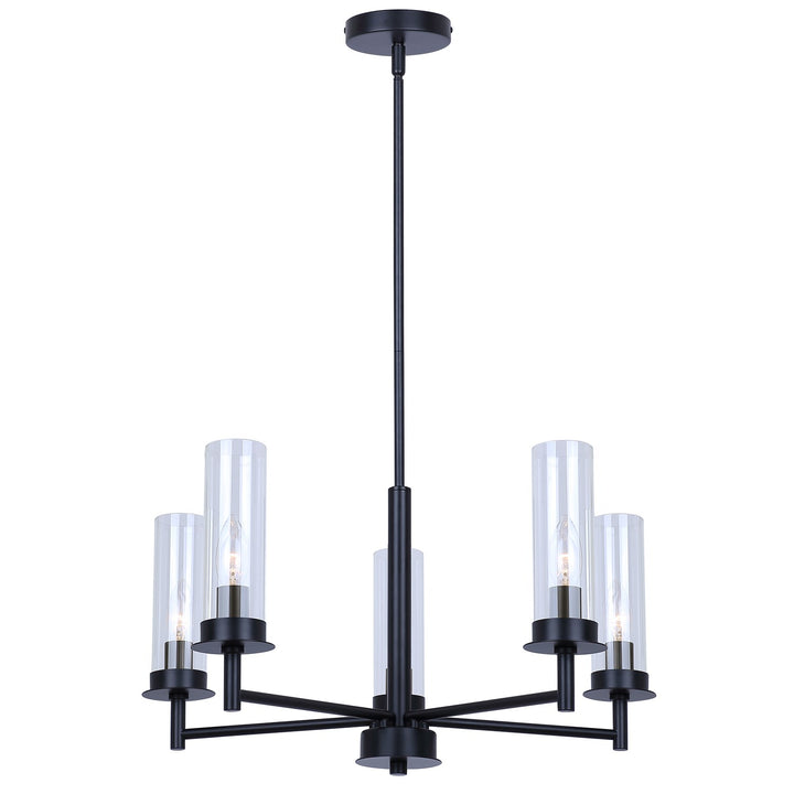 5 Light Black Chandelier by Canarm