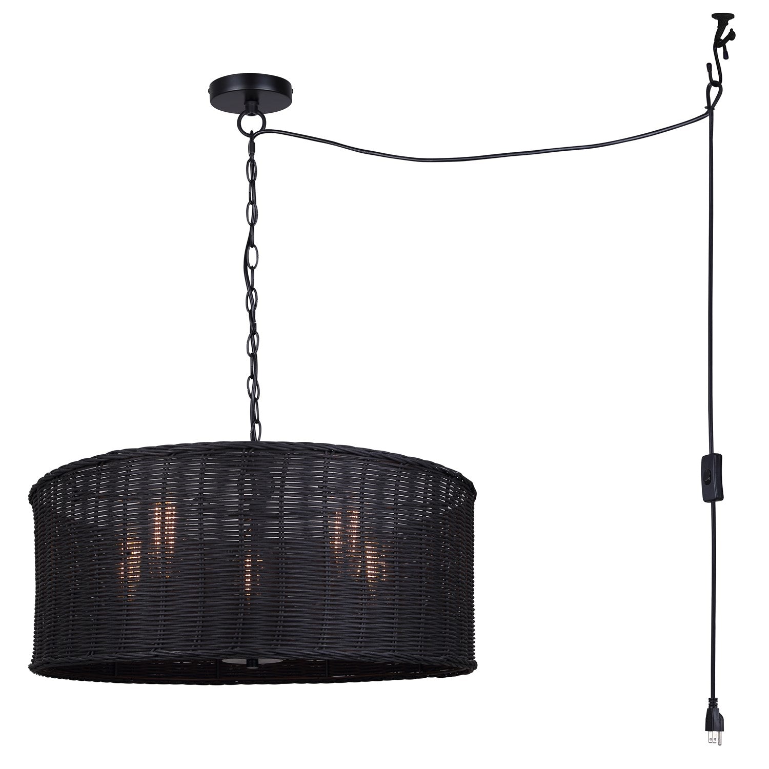 5 Light Black Chandelier by Canarm