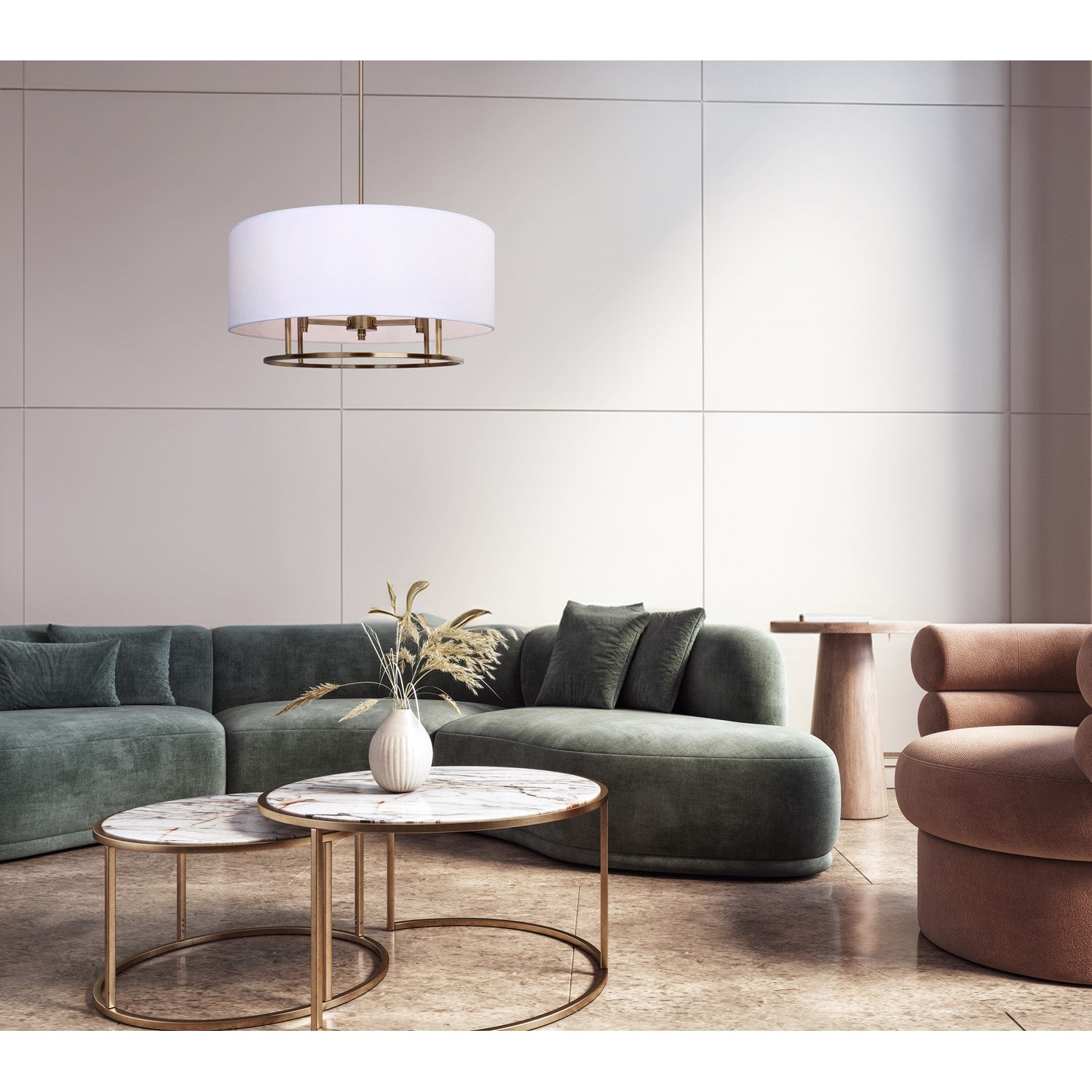 3 Light Gold Chandelier