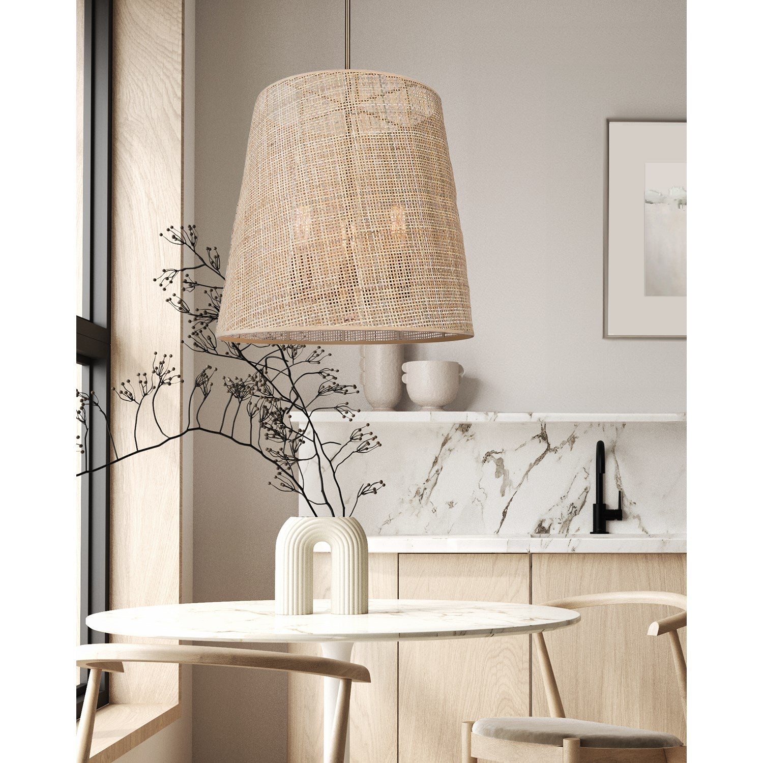 3 Light Black Chandelier
