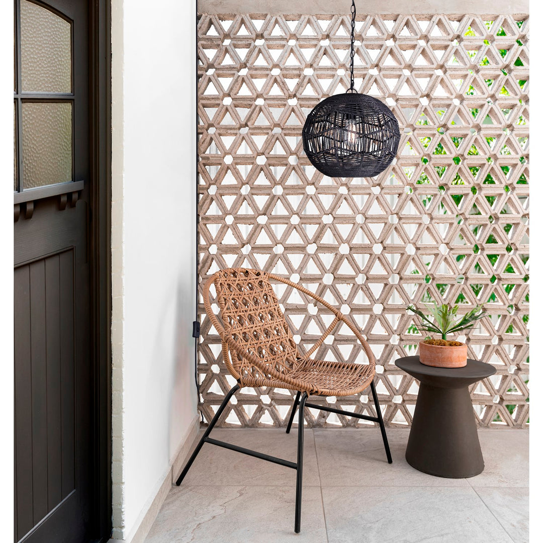 1 Light Black Pendant