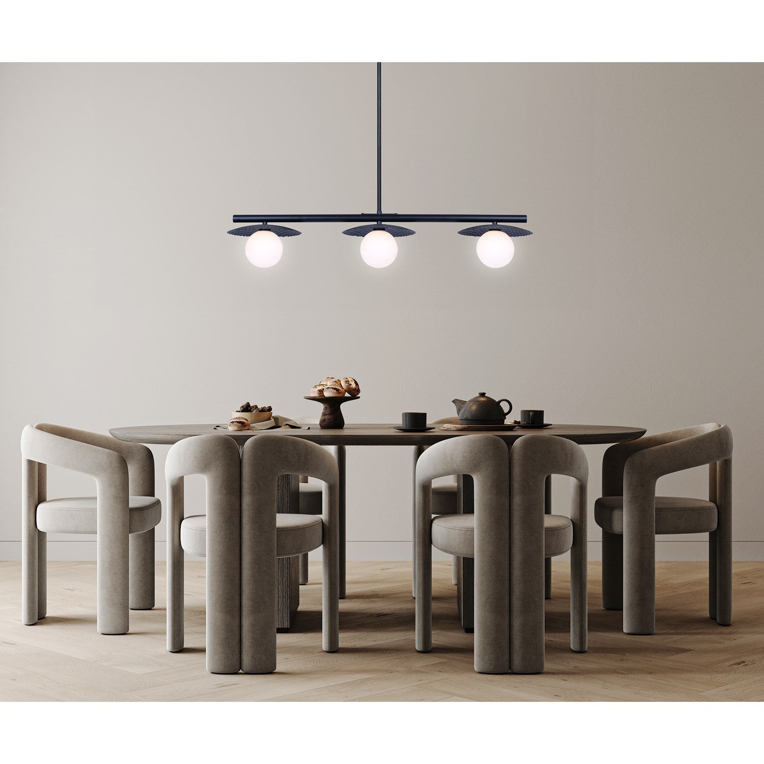 3 Light Black Pendant