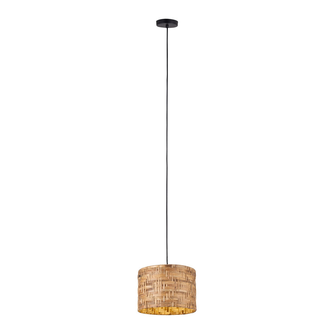 1 Light 72Inch Length Black Cloth Cord Pendant