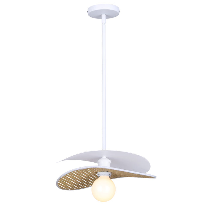 1 Light Matte White Pendant by Canarm