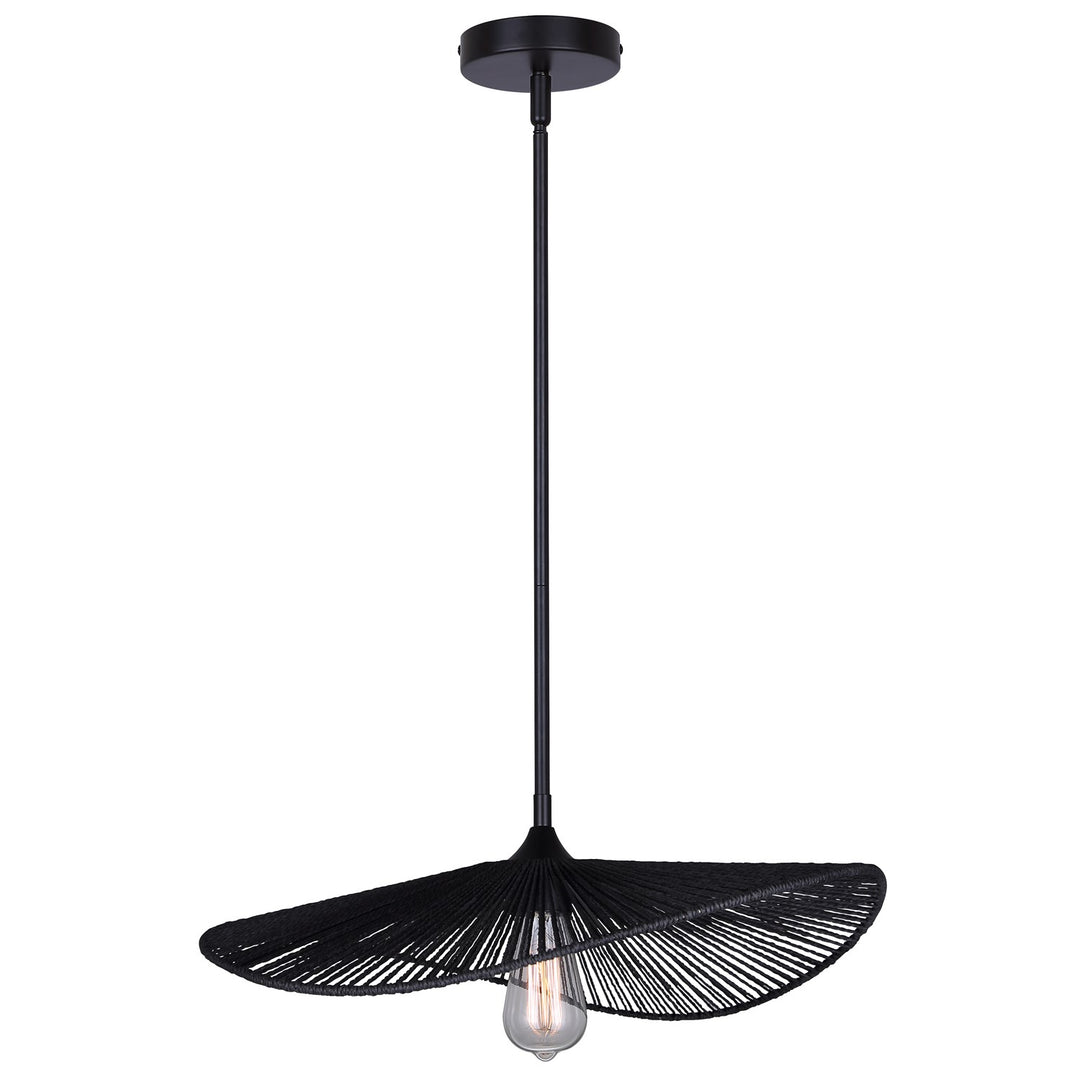 1 Light Black Pendant by Canarm