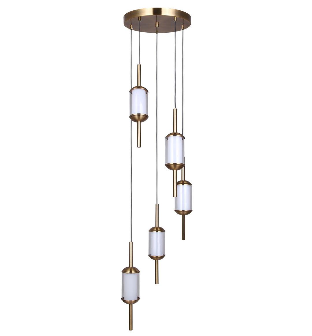 5 Light Gold Pendant