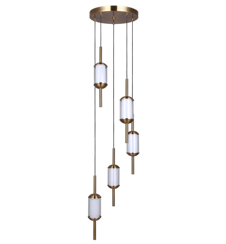 5 Light Gold Pendant