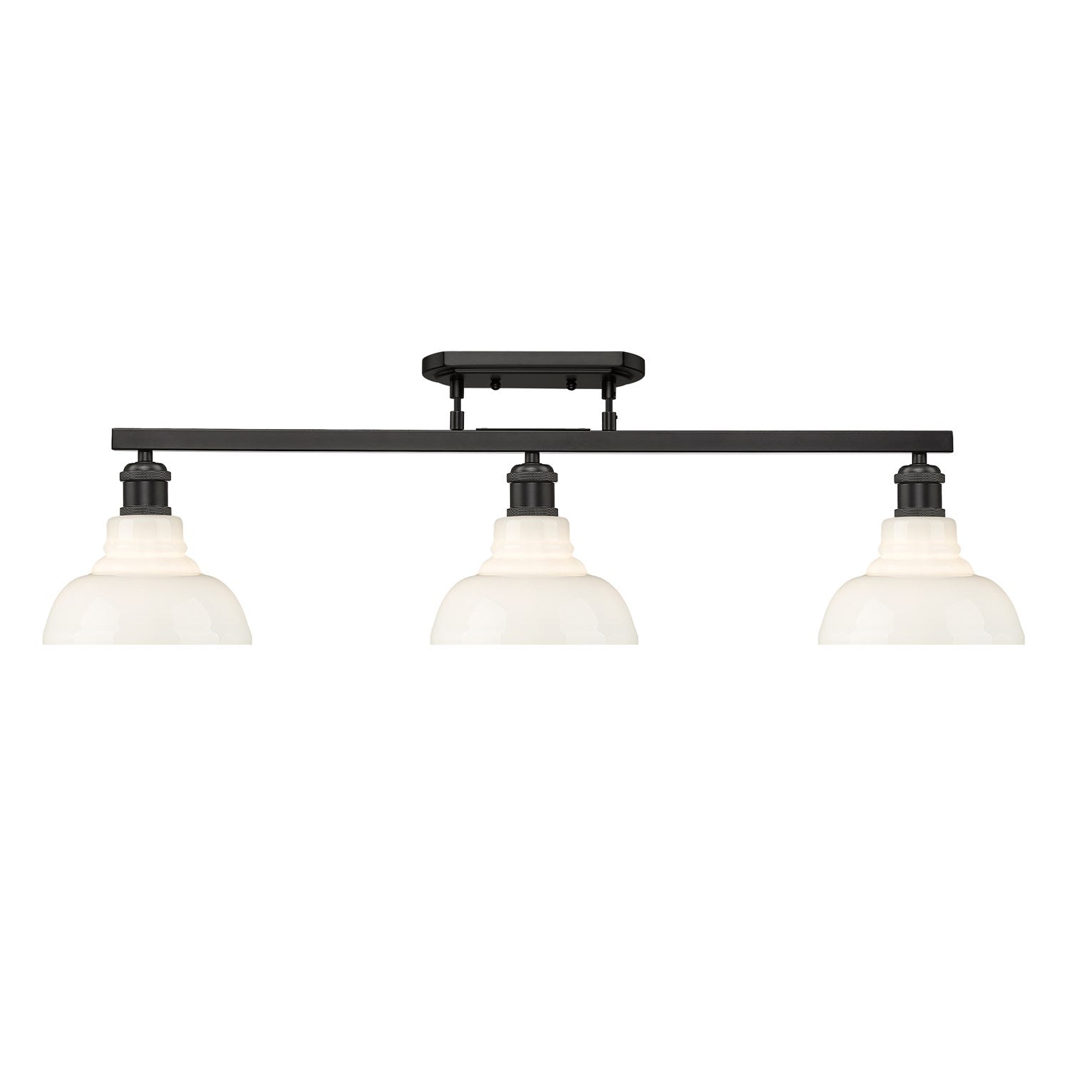 3-Light Semi-Flush In Matte Black by Golden