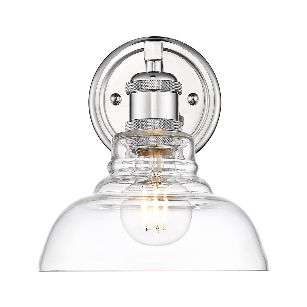 1-Light Vanity Light In Chrome With Clear Glass by Golden