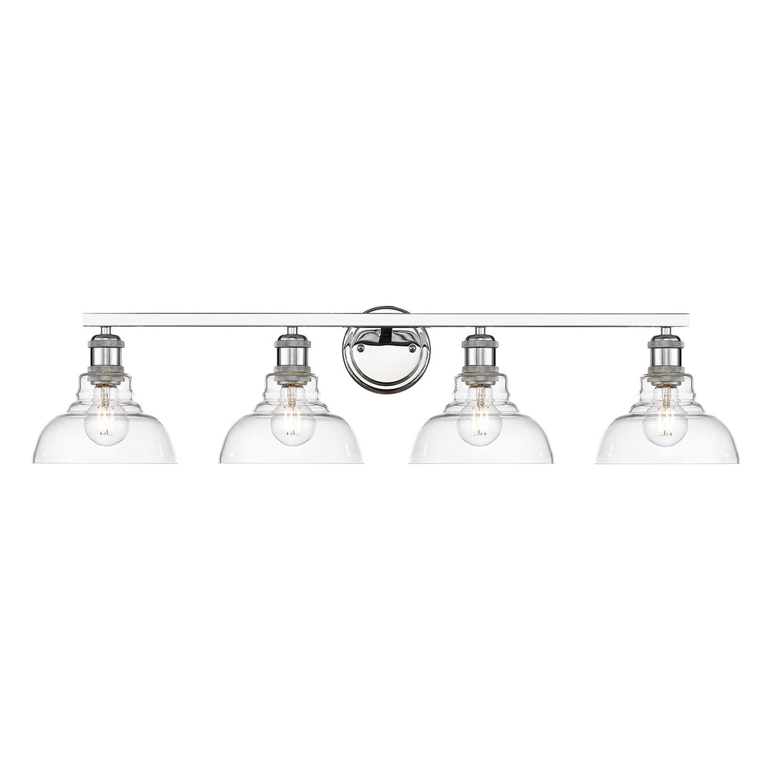 4-Light Vanity Light In Chrome With Clear Glass by Golden