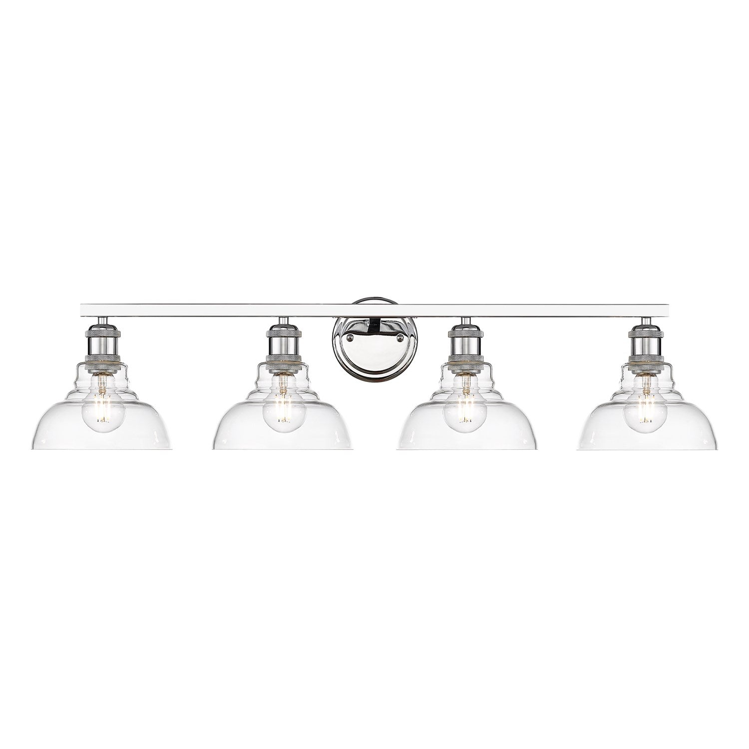 4-Light Vanity Light In Chrome With Clear Glass by Golden