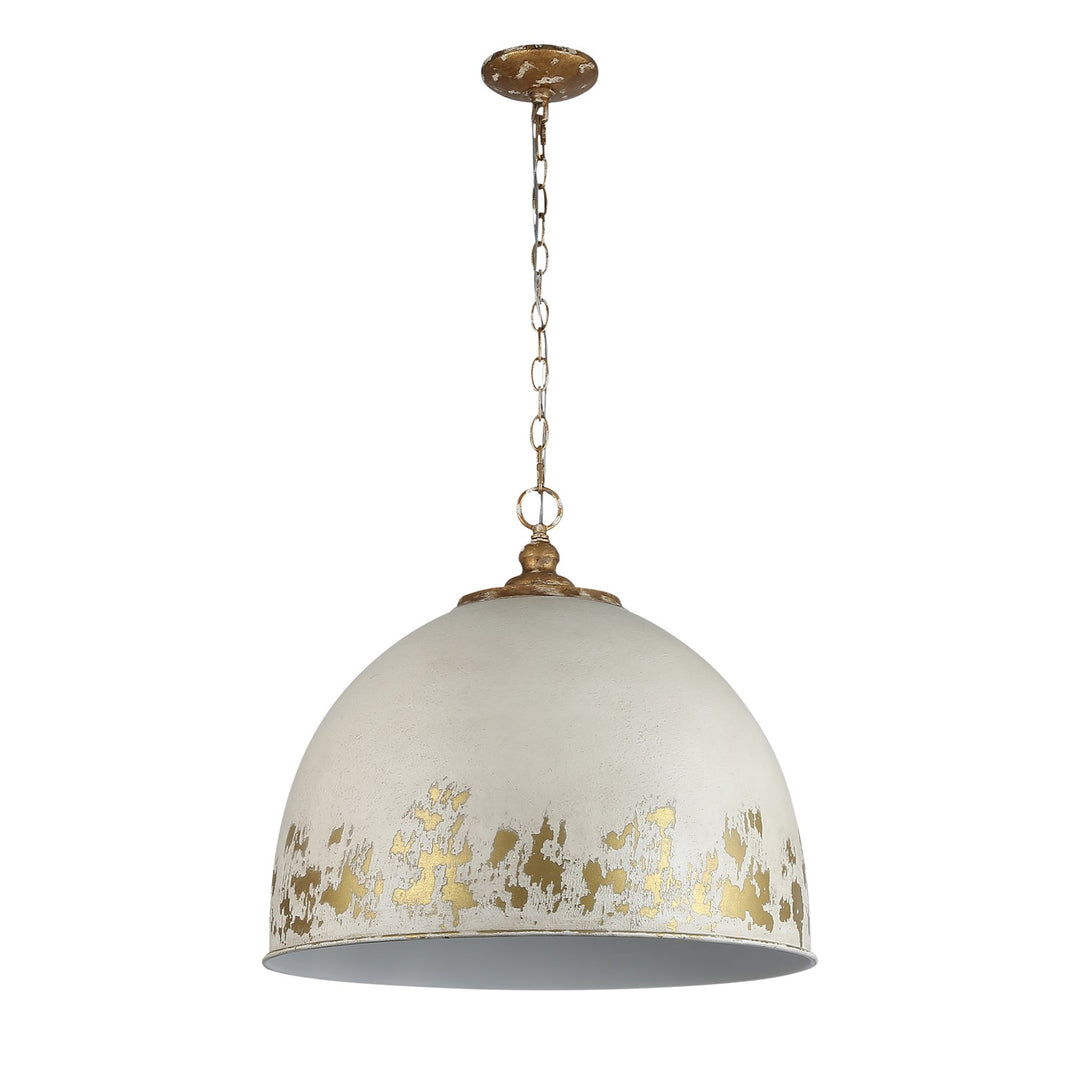 5-Light Pendant In Vintage Gold With Antique Ivory by Golden