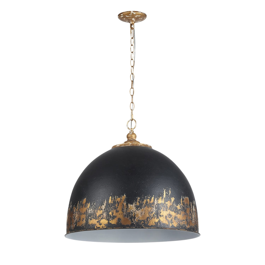 5-Light Pendant In Vintage Gold With Antique Matte Navy by Golden
