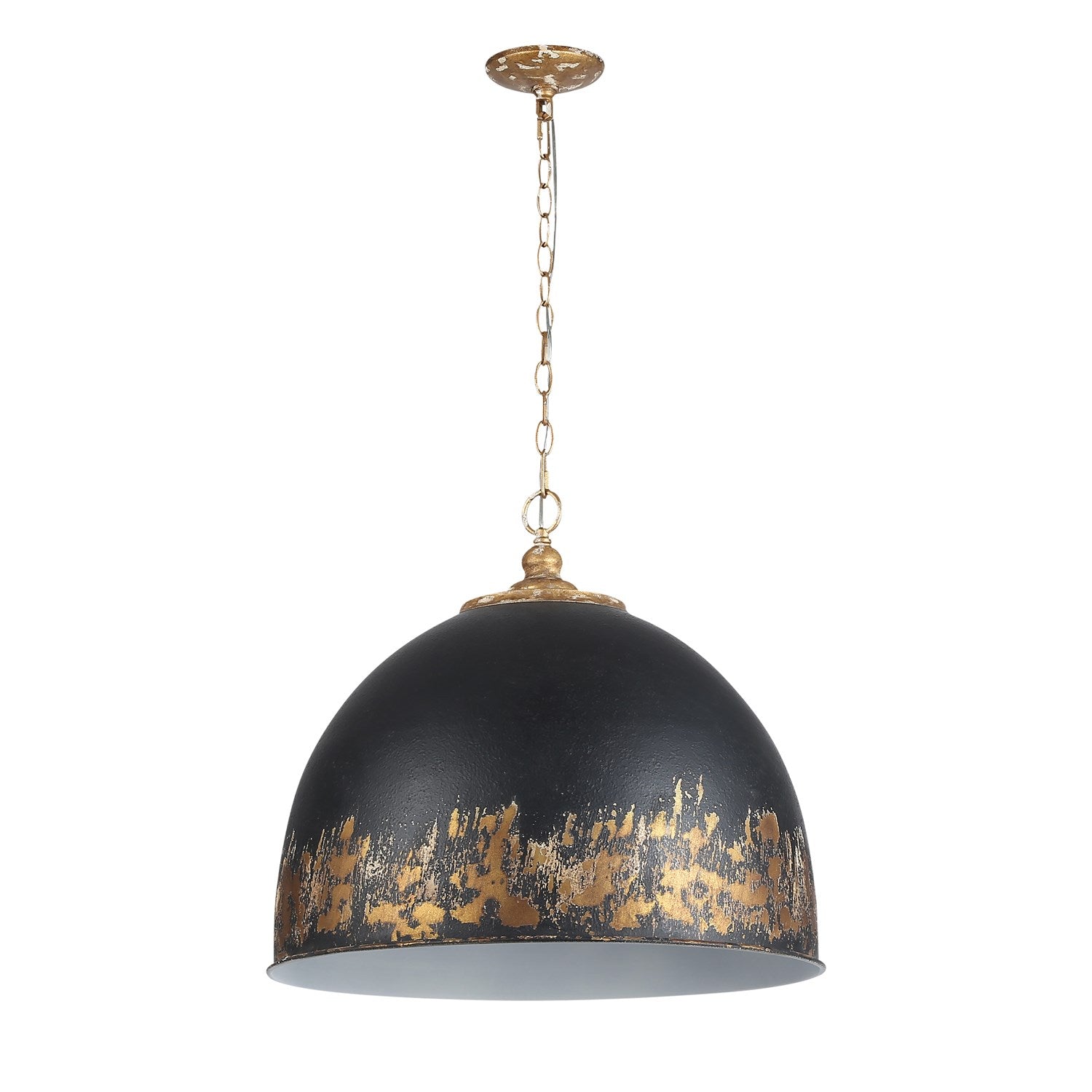 5-Light Pendant In Vintage Gold With Antique Matte Navy by Golden