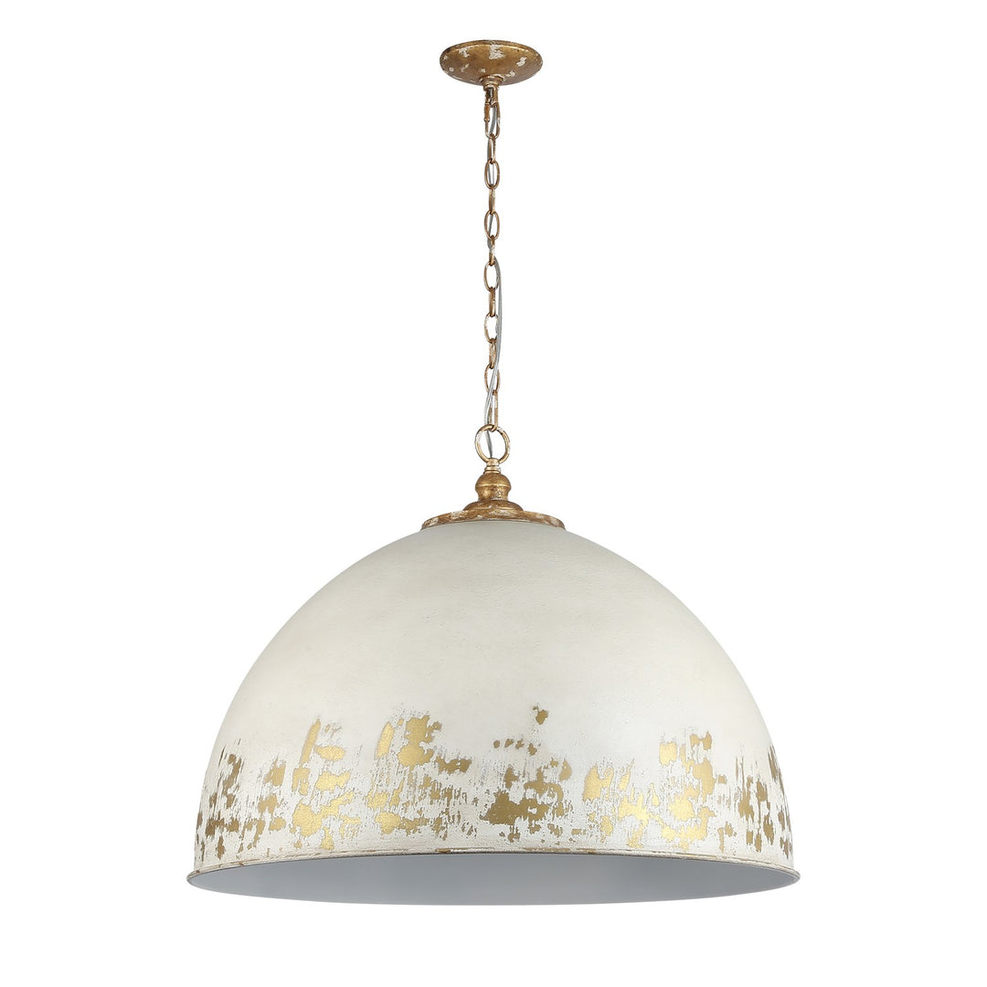 8-Light Pendant In Vintage Gold With Antique Ivory by Golden