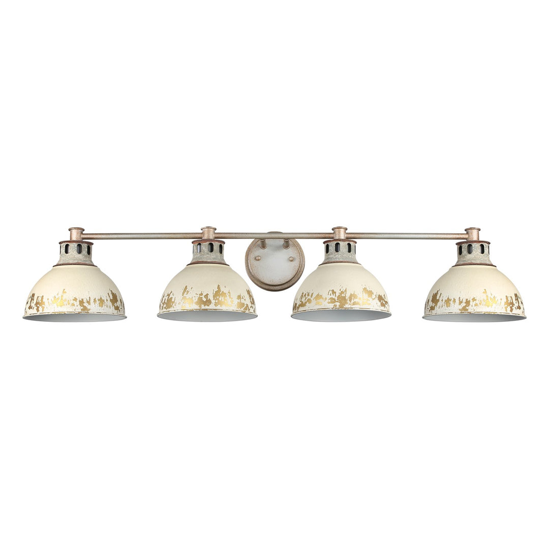 4-Light Vanity Light In Aged Galvanized Steel With Antique Ivory by Golden