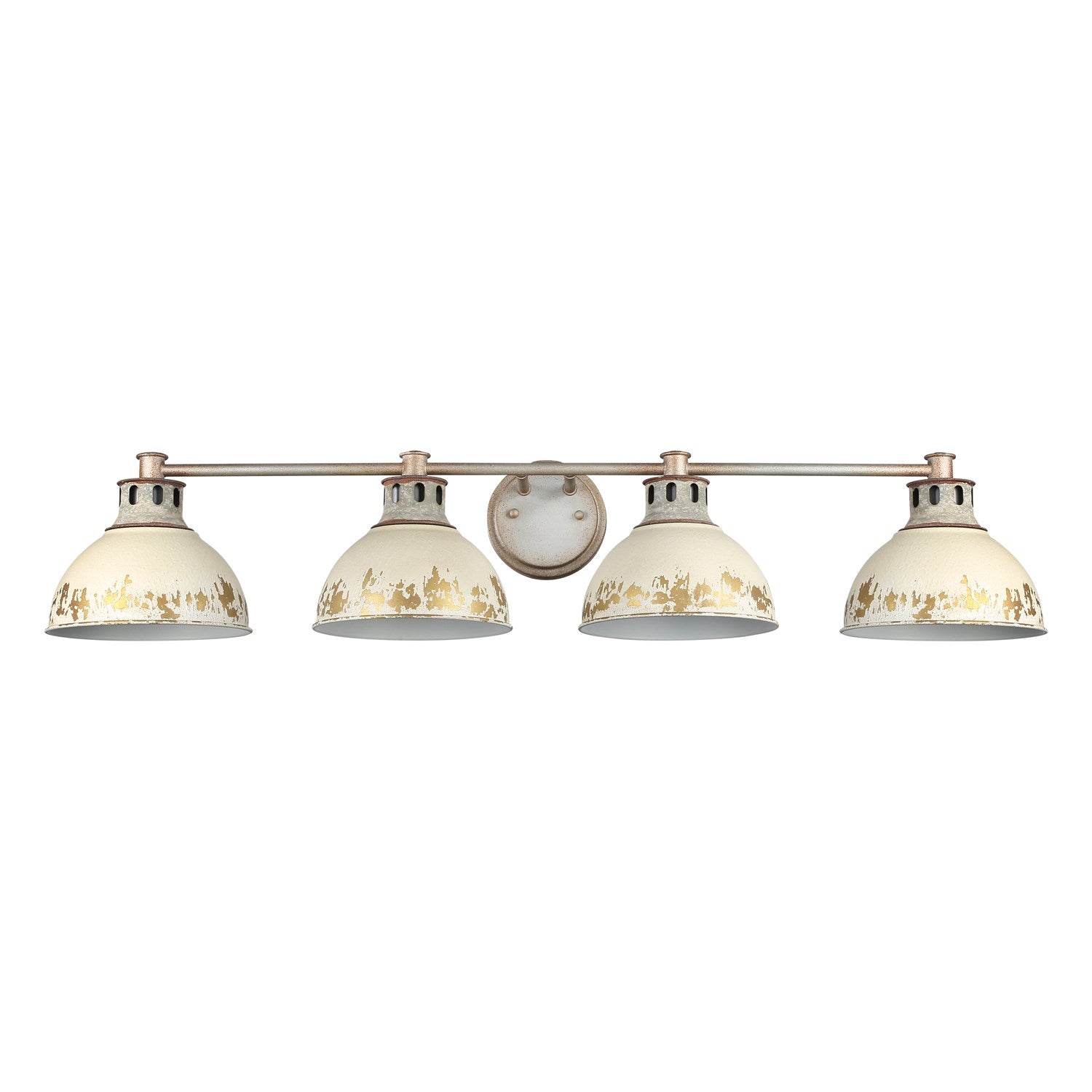 4-Light Vanity Light In Aged Galvanized Steel With Antique Ivory by Golden