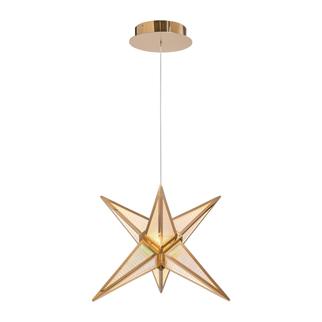 18" Led Chandelier In Rose Gold by Golden