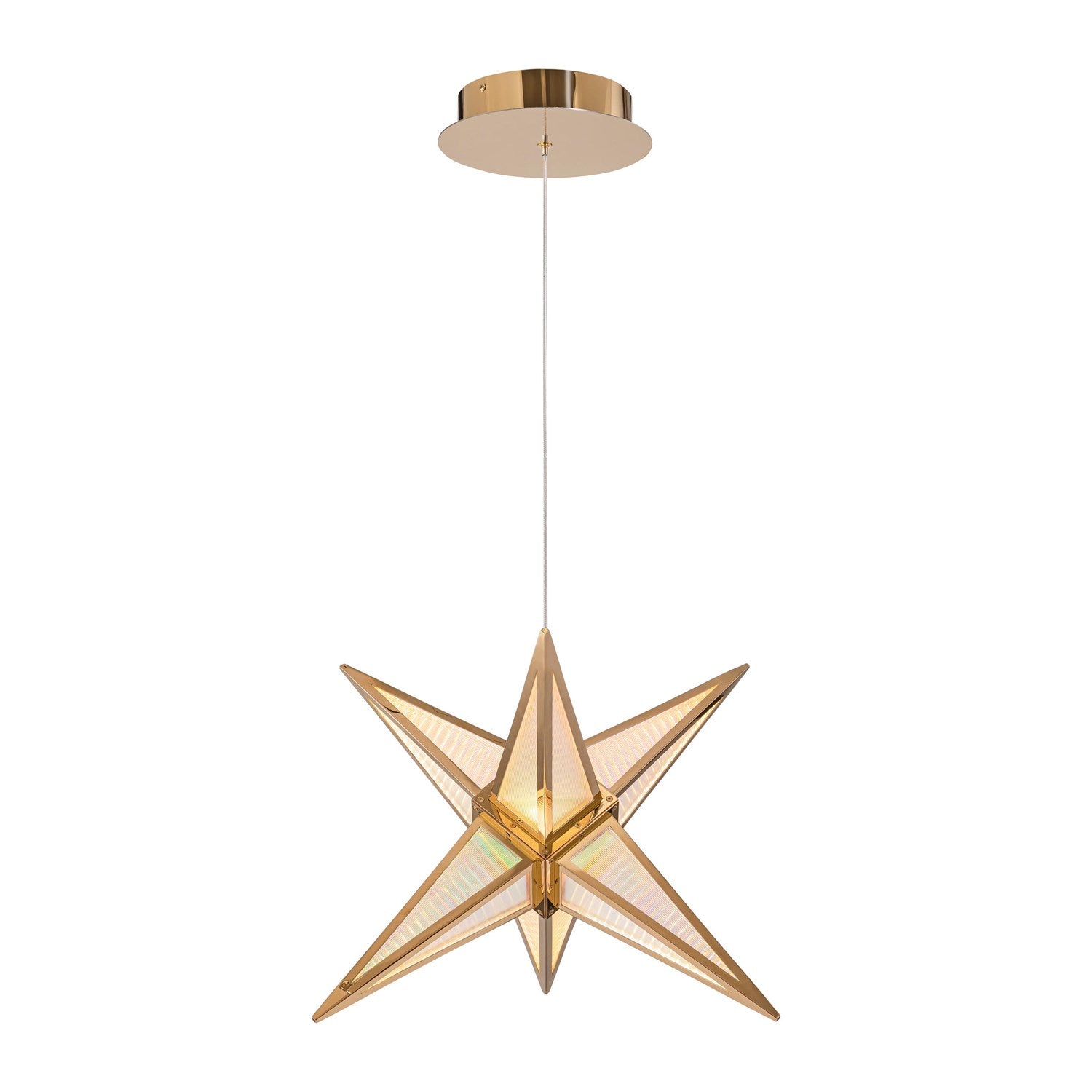18" Led Chandelier In Rose Gold by Golden