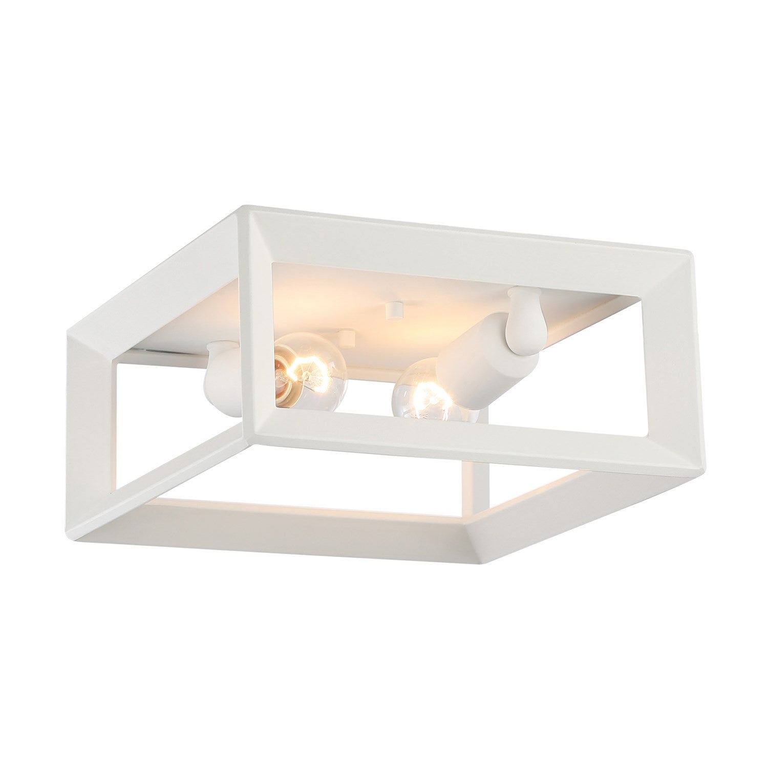 2-Light Flush Mount In Natural White by Golden