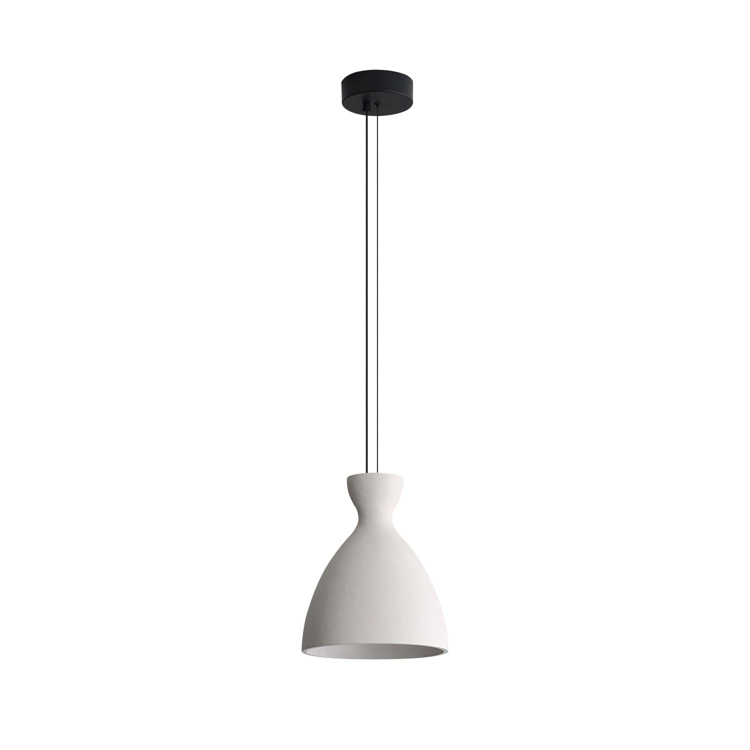 10" Led Pendant In White Sandstone Cement by Golden