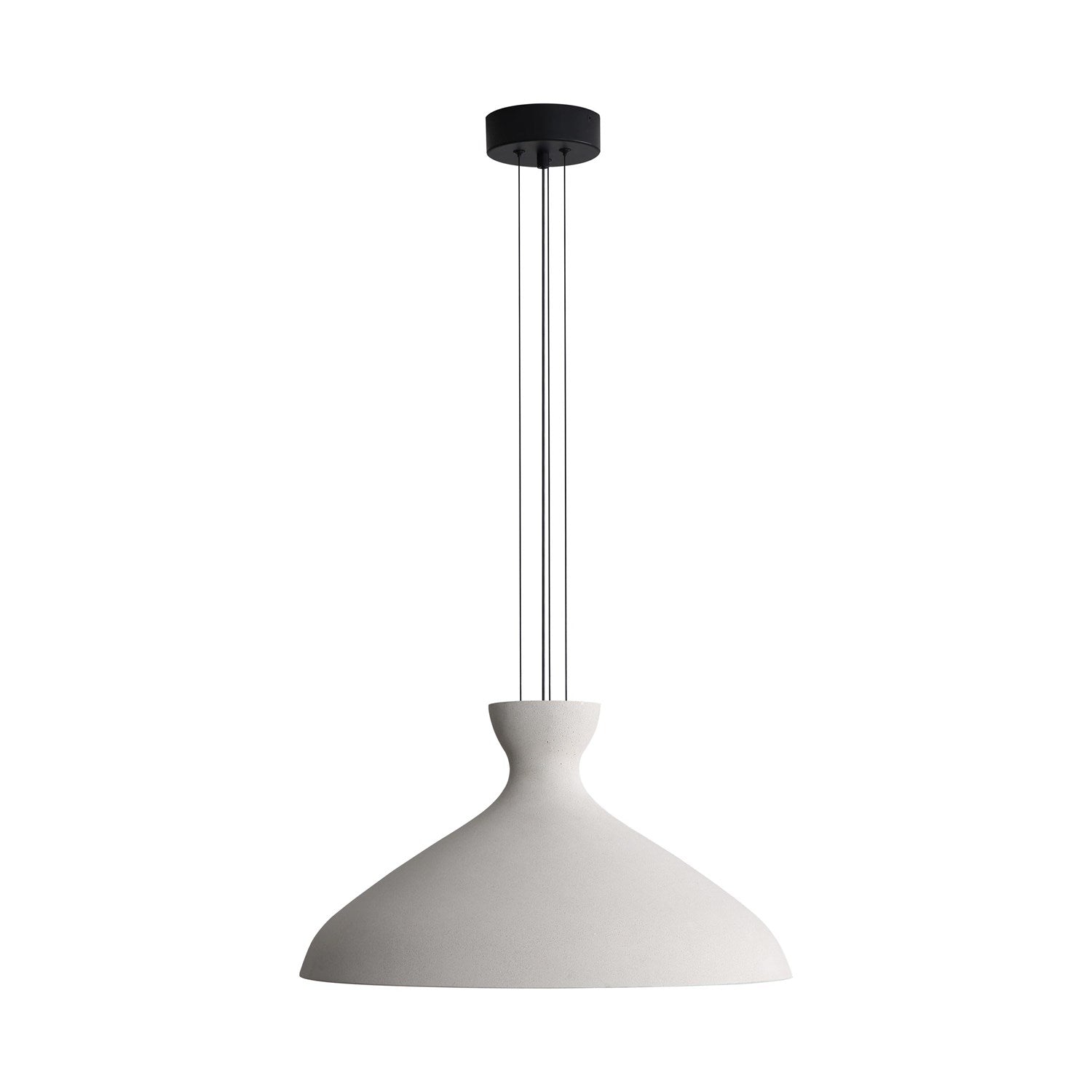 22" Led Pendant In White Sandstone Cement by Golden
