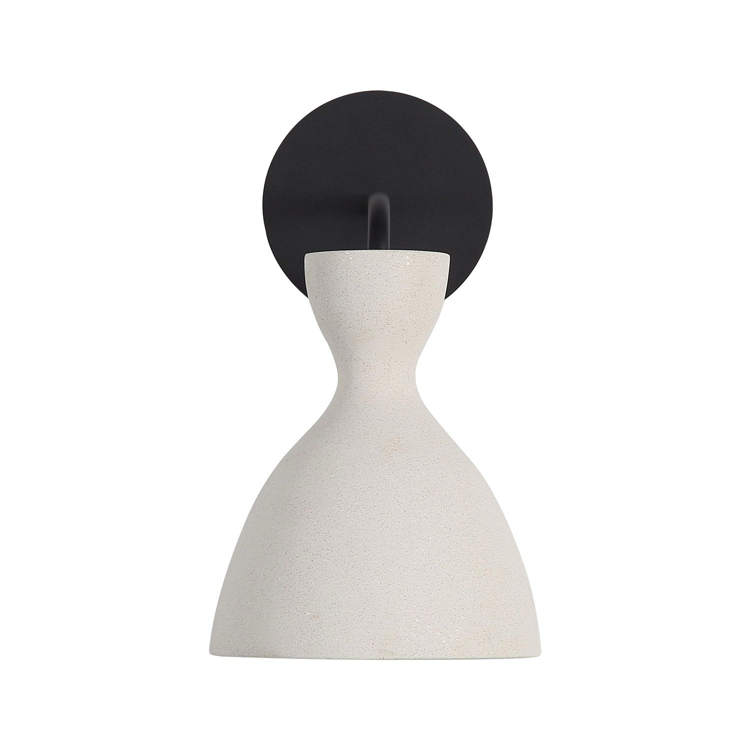 Led 7" Wall Sconce - Outdoor In White Sandstone Cement by Golden