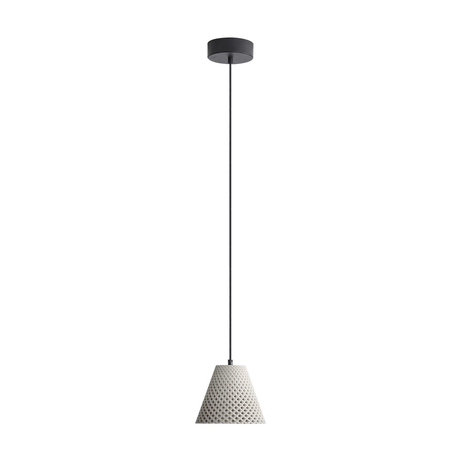 8" Led Pendant In Grey Cement by Golden
