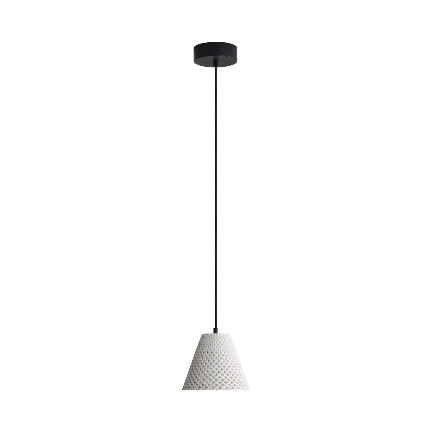 8" Led Pendant In White Sandstone Cement by Golden