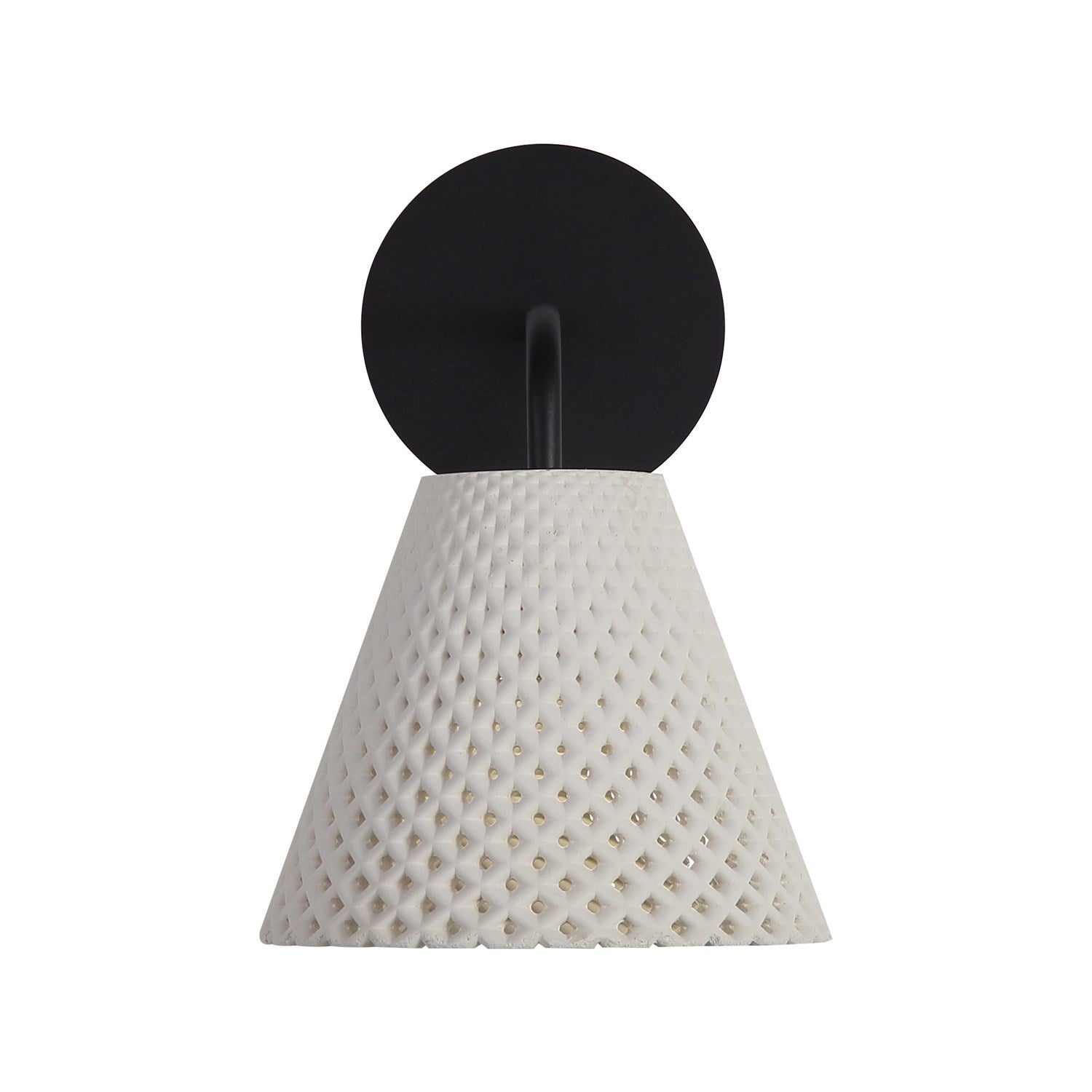 Led 8" Wall Sconce - Outdoor In White Sandstone Cement by Golden