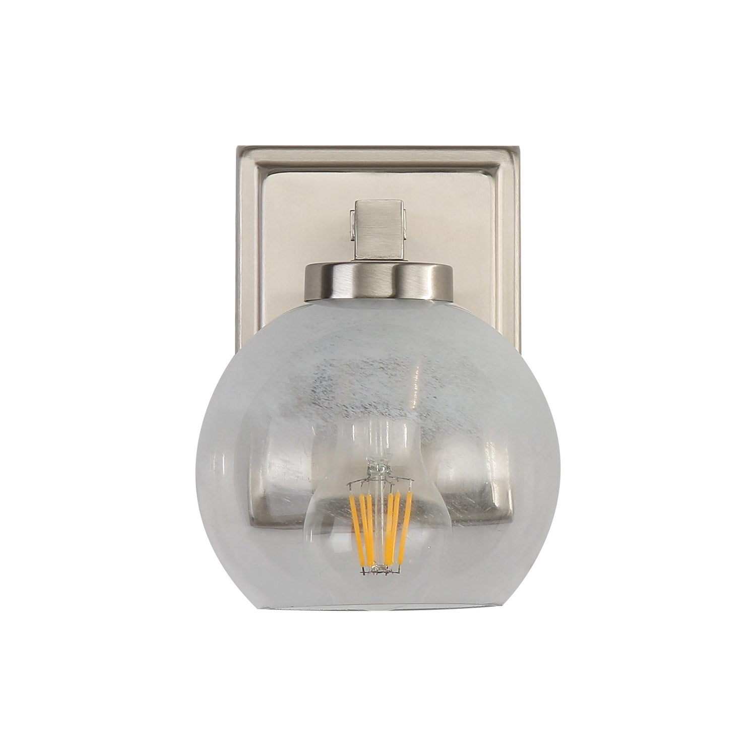 1-Light Vanity Light In Pewter With Alabaster Shade by Golden