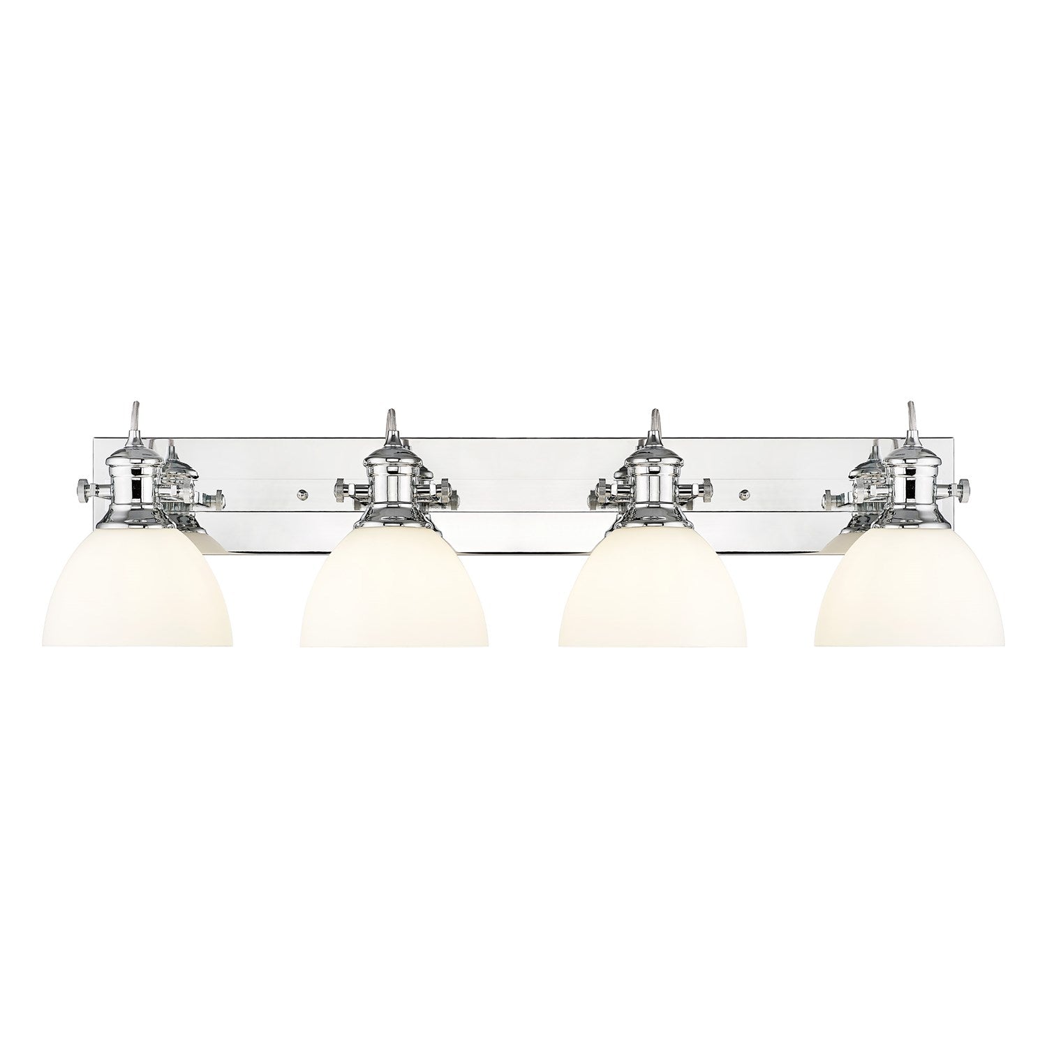 4-Light Vanity Light In Chrome With Opal Glass by Golden