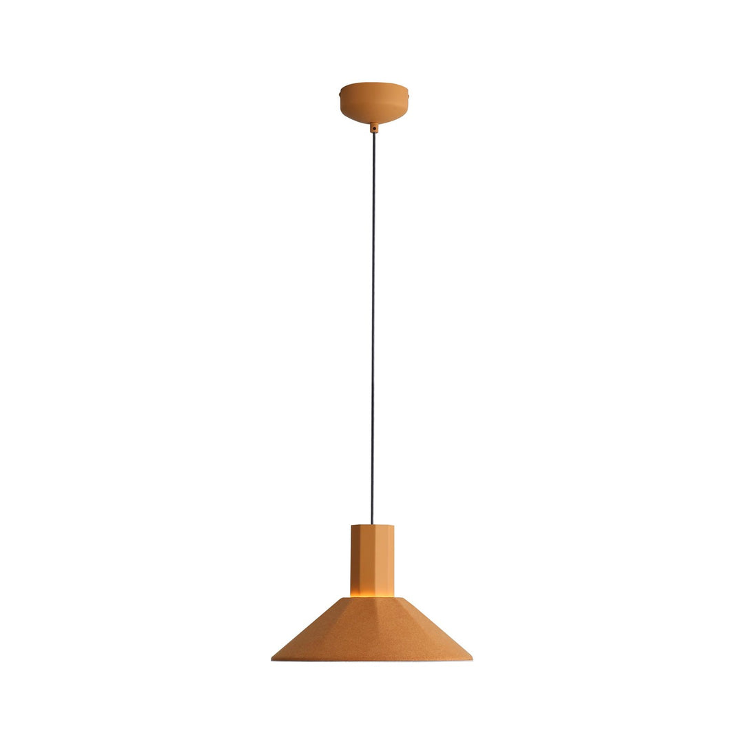 13" Led Pendant In Earth Yellow/Grey by Golden