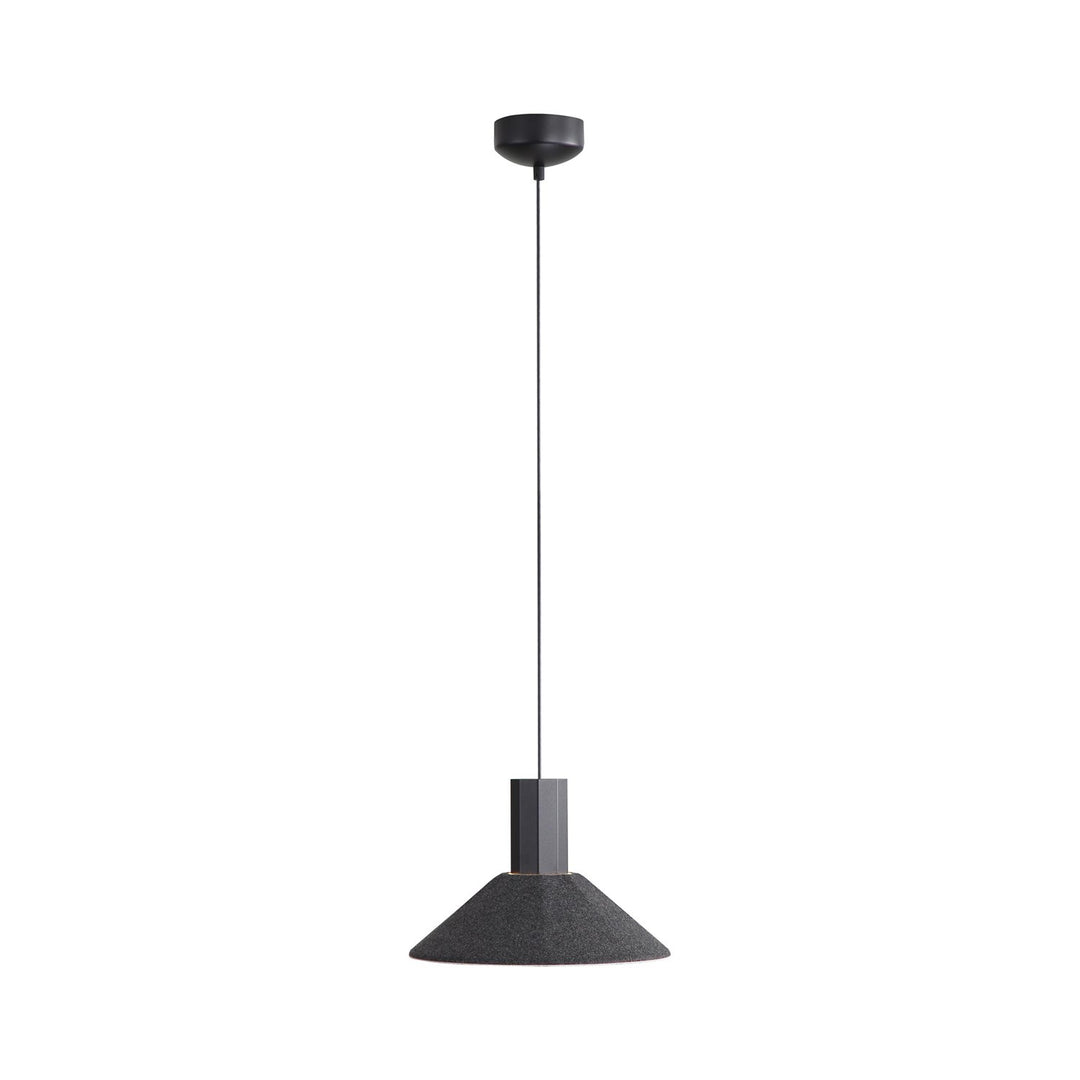 13" Led Pendant In Flecked Black/Grey by Golden