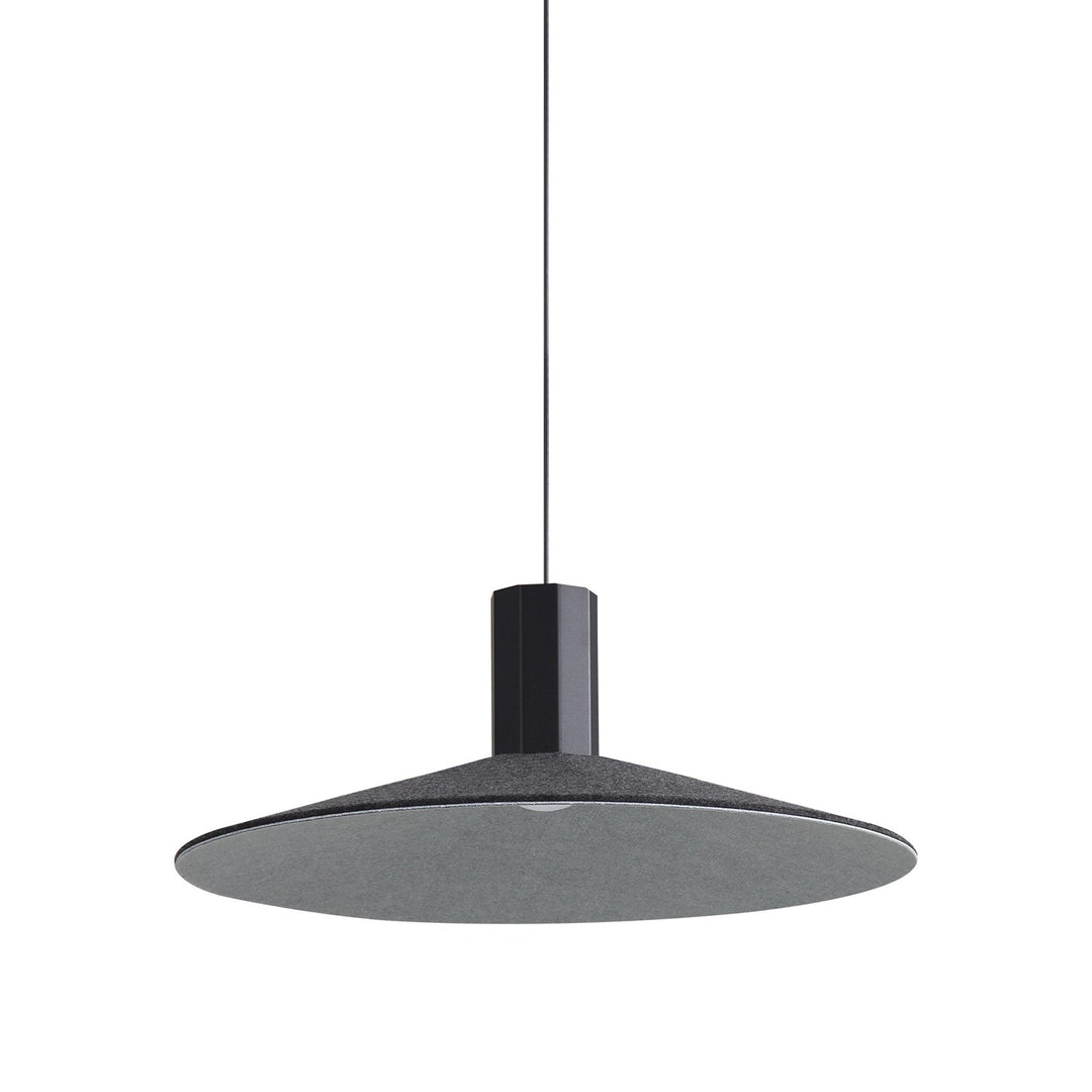 20" Led Pendant In Flecked Black/Grey by Golden