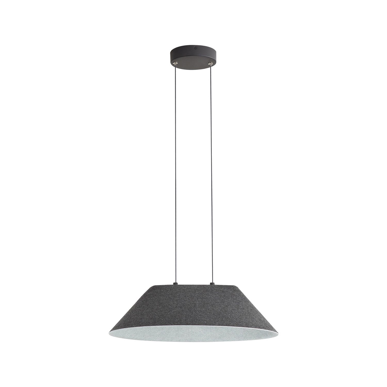 21" Led Pendant In Flecked Black/Grey by Golden