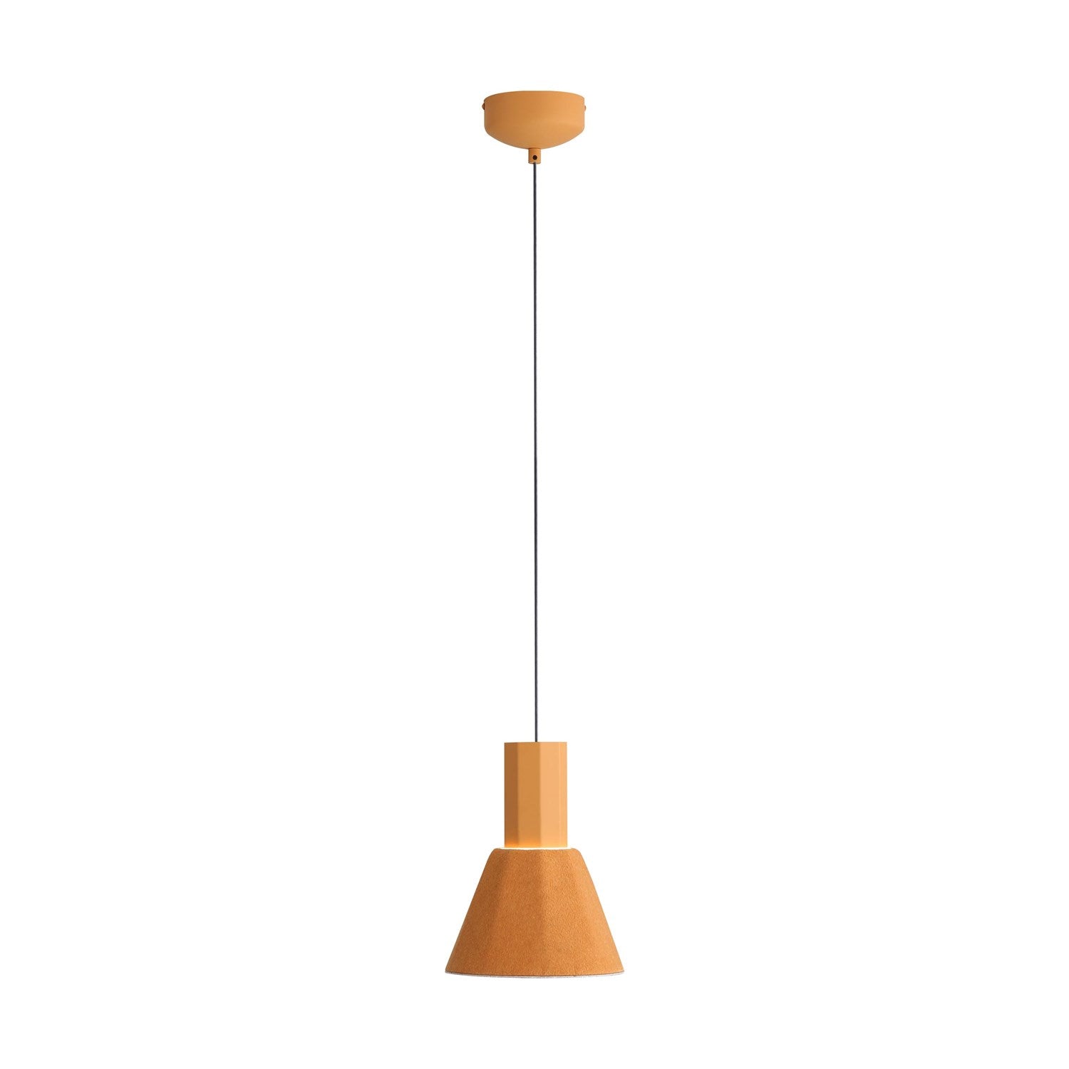 8" Led Pendant In Earth Yellow/Grey by Golden