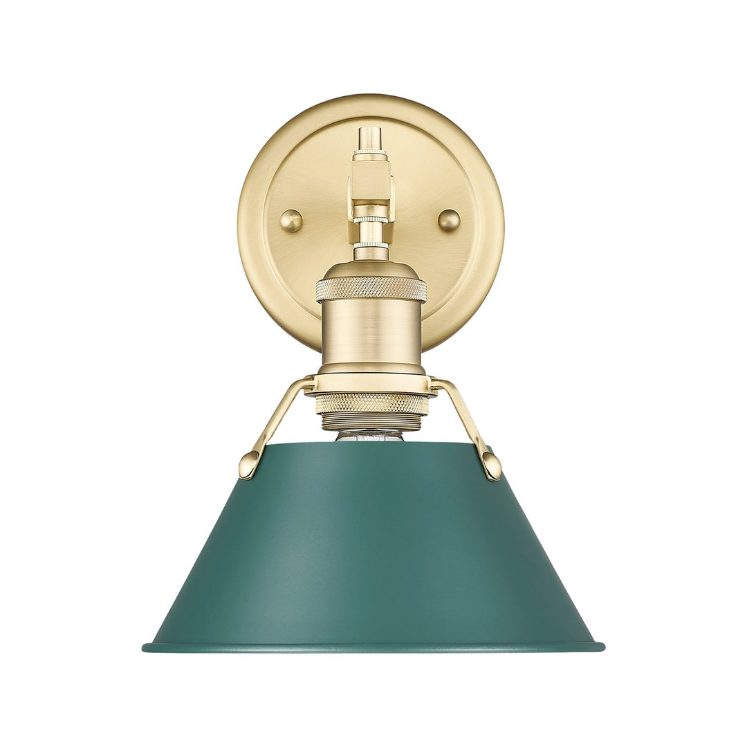 1-Light Bath Vanity In Brushed Champagne Bronze With Pine Green by Golden