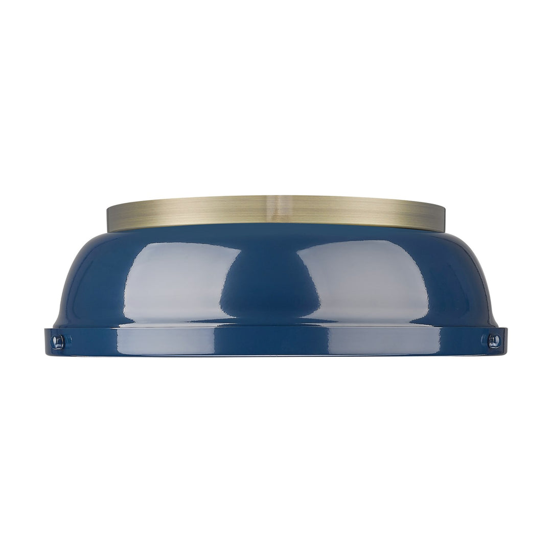 3-Light Semi-Flush - Track Light In Rubbed Bronze With Clear Glass by Golden