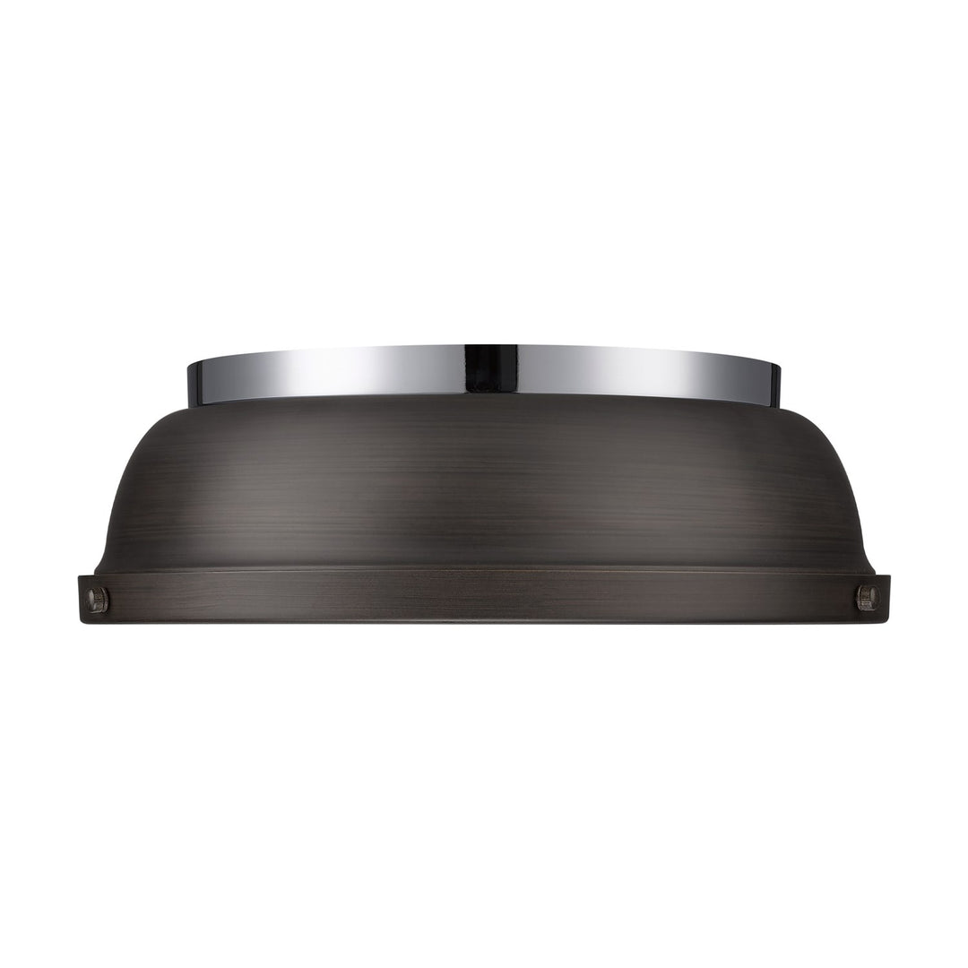 3-Light Bath Vanity In Chrome With Rubbed Bronze by Golden