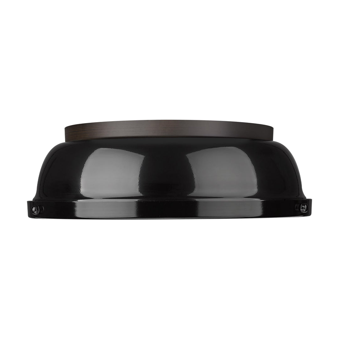 3-Light Bath Vanity In Rubbed Bronze With Matte Navy by Golden
