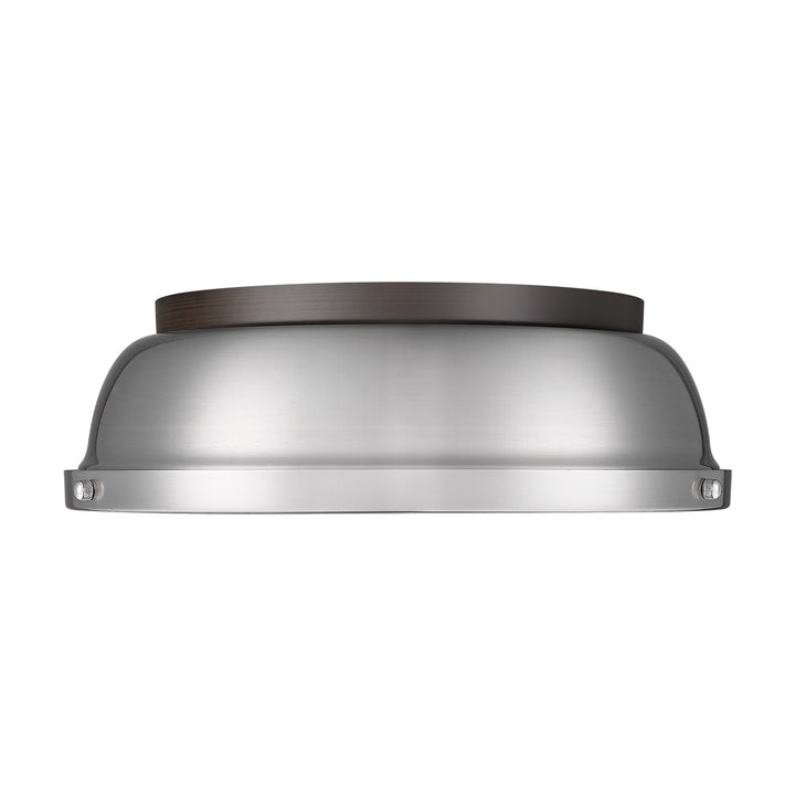 3-Light Bath Vanity In Rubbed Bronze With Matte White by Golden