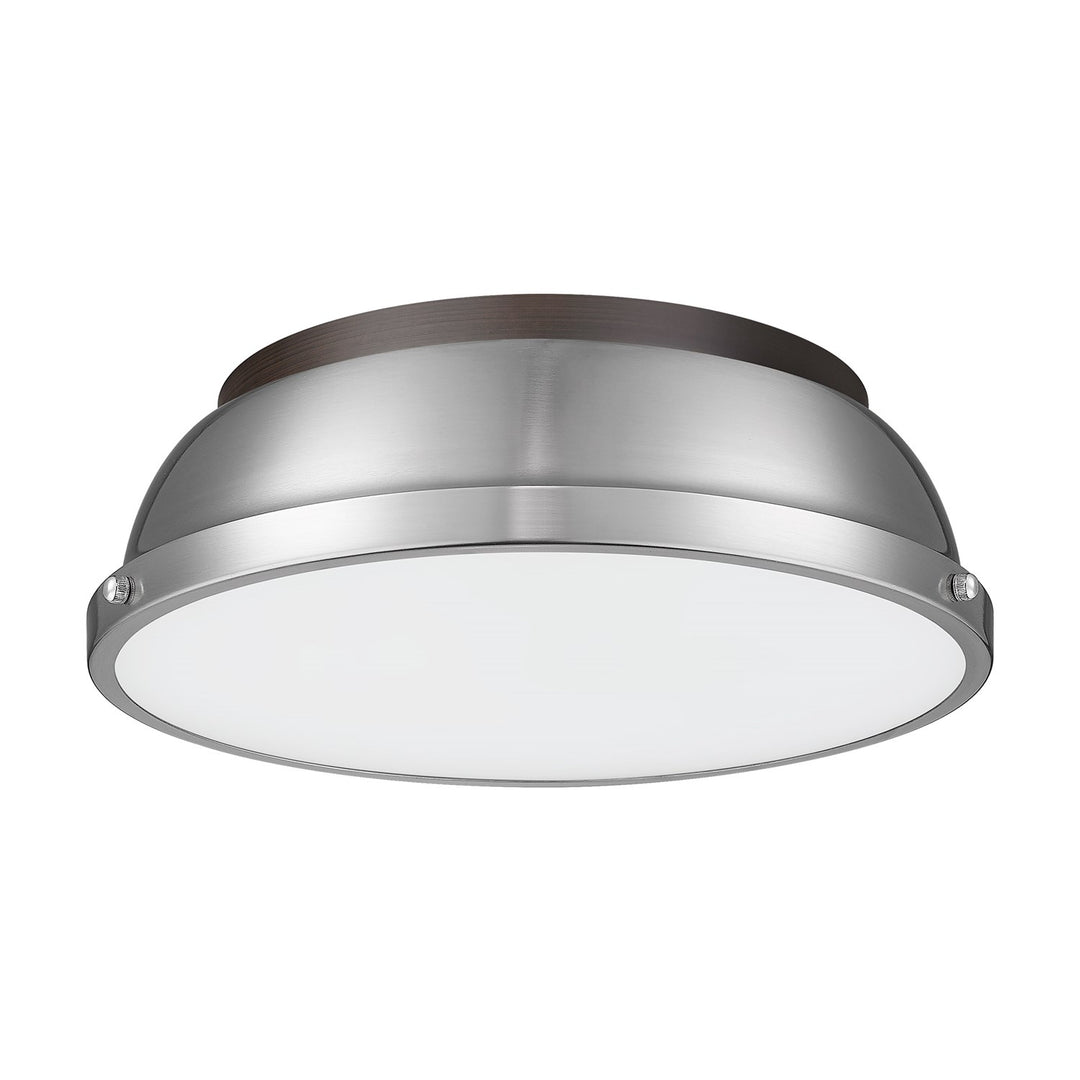 3-Light Bath Vanity In Rubbed Bronze With Matte White